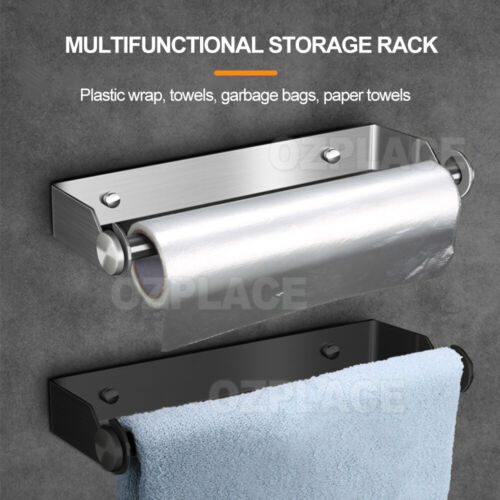 Paper Towel Holder Hanger Rack Kitchen Storage Holder Stainless Roll Dispenser - Picture 5 of 13