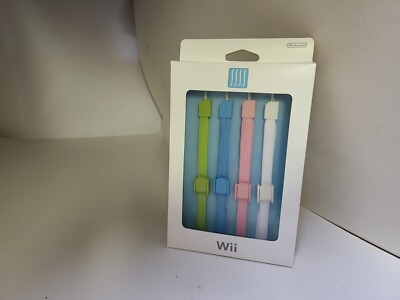 NEW 4 Official OEM Nintendo Wii Remote Wrist Strap RVL-018 Pink Blue White Green
