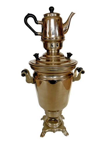 Samowar russischer Samovar mit Teekanne, Wasserkocher USSR 1980 - Bild 6 von 17