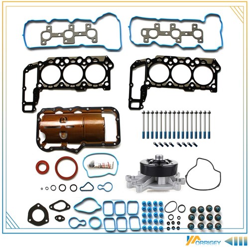 For Jeep Grand Cherokee 2008-2009 3.7 226CID V6 Full Gasket Set Bolts Water Pump