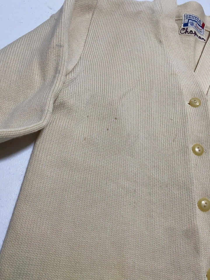 Cárdigan Letterman Vintage Años 60 Verde/Rojo 19x26 W2 Foto 4 de 4