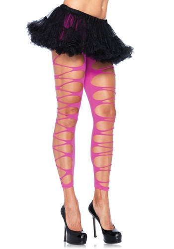 Footless Shredded Tights Pantyhose Sexy 