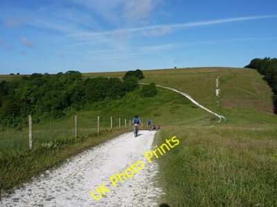Foto 6x4 Climbing Pen Hill Elsted Riders in the 2015 British Heart Found c2015