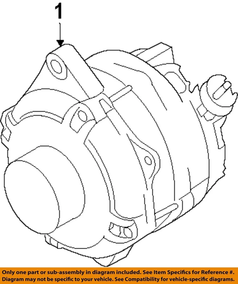 Alternador usado compatible con: Ford Explorer 2012 3,5 L sin turbo 200 amperios grado A Foto 3 de 4