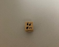 Stampabilities - Rubber Stamp - Halloween - "Boo" Face - A1014 - Small Size -