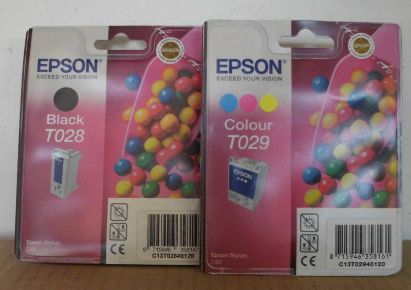 Epson Ink Set T029 Color + T028 Black for Stylus C60 C13T0294011