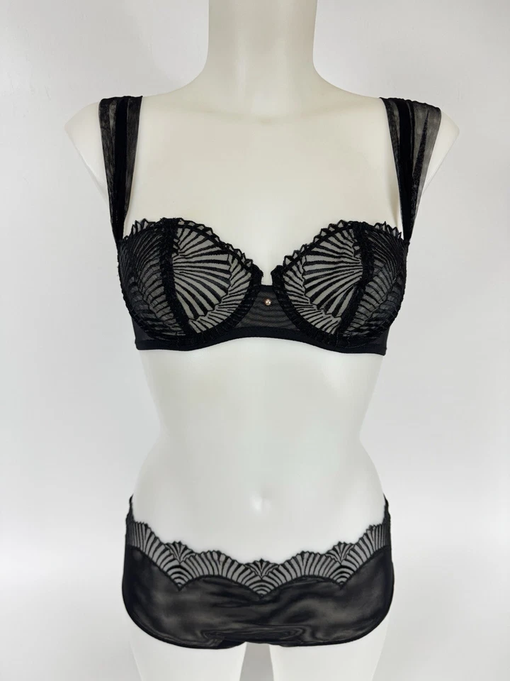 LA PERLA Dessous - Italienischer Spitzen-BH in schwarz Venus - Luxus-Lingerie - Bild 4 von 4