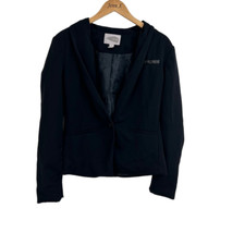 ZARA Contemporary Black Blazer Jacket Size L One Button Single Breasted Career