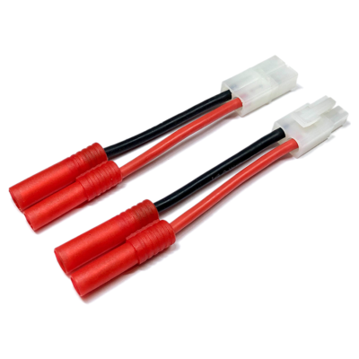 Adapterkabel Set Tamiya Auf XT60 – 2 Stück, 14AWG Silikonkabel, Ca. 7.5 Cm, Für RC Akkus