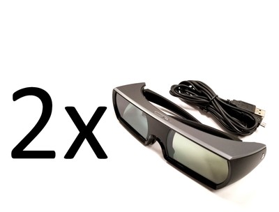 2 Sony CECH-ZEG1U Active 3D Glasses Rechargeable For PS3 Playstation 3