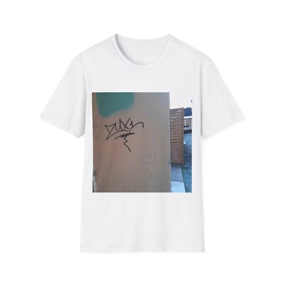 OnlyUP zero fuss dunny blocks 100mm artline graffiti photo fair trade cotton tee