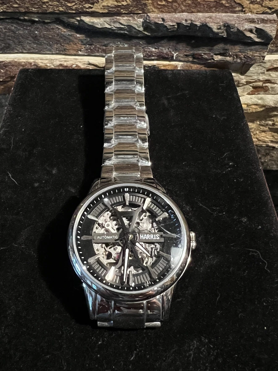 New Automatic Harris Watch Stainless Steel Chronograph 3ATM Japan