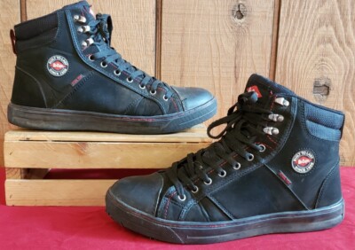 Lee Cooper LCSHOE022 Retro Style Safety Workboot Black Men Sz 9 M
