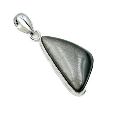 Obsidian Silver Sheen Sterling Silver Pendant ( 301651 ) | eBay