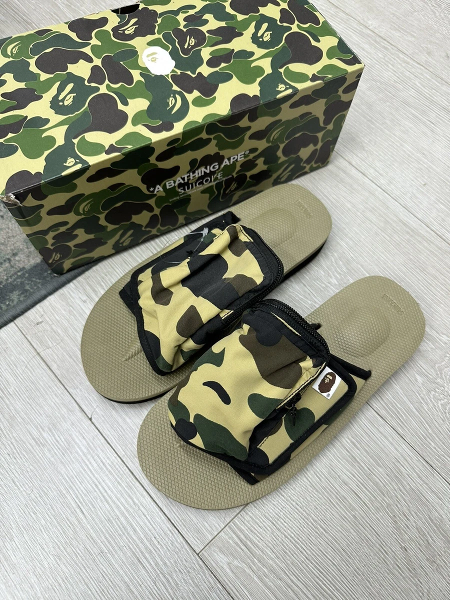 Suicoke x BAPE 1st Camo Yellow Size UK7 8 A Bathing Ape First Slip on Sta