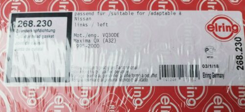 Junta de culata derecha se adapta a Infinity I30, Nissan 300ZX/Máxima para gasolina 3.0 - Imagen 2 de 2