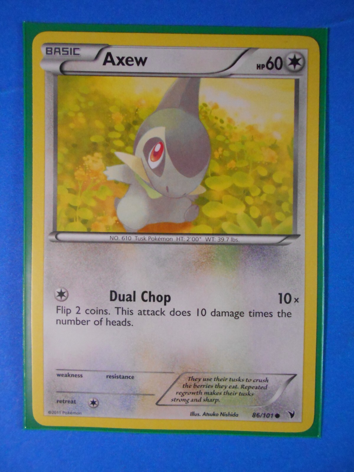 Axew Alt Card Axew 86/101 Pokemon card BW Noble Victories common NM | eBay