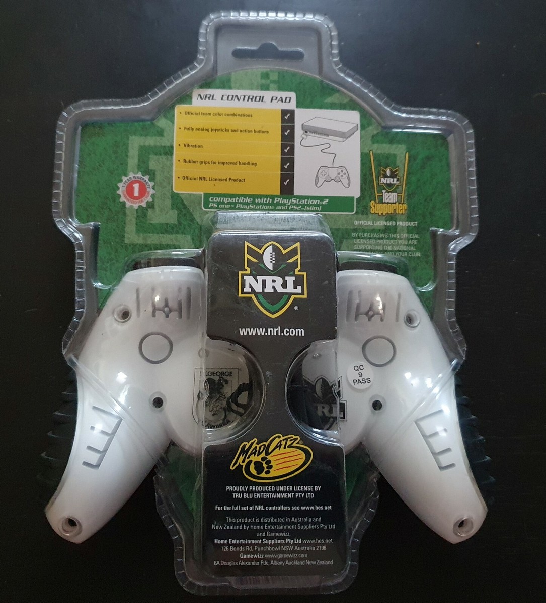 NRL Control Pad St George Illawarra Dragons (PS2 Controller) (PlayStation  2)