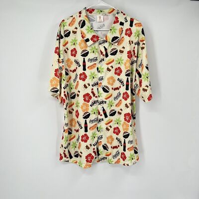2023 San Francisco Giants Aloha Foodie Novelty Coca Cola Zero Hawaiian Shirt XL