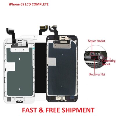LCD Touch Screen Digitizer Display Assembly For iPhone 6S + Cam + HOME BUTTON
