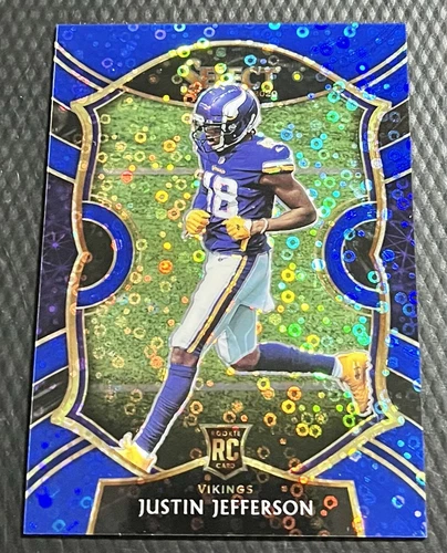 2020 Justin Jefferson Vikings 03/25 Panini Select Blue Disco Prizm Rookie #61