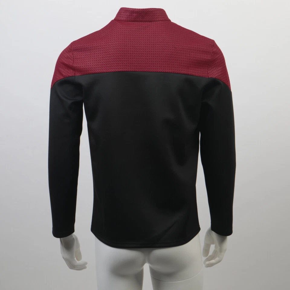 For Cosplay Admiral JL Picard Red Uniform Startfleet Blue Gold Top Shirt Costume - Image 3 of 4