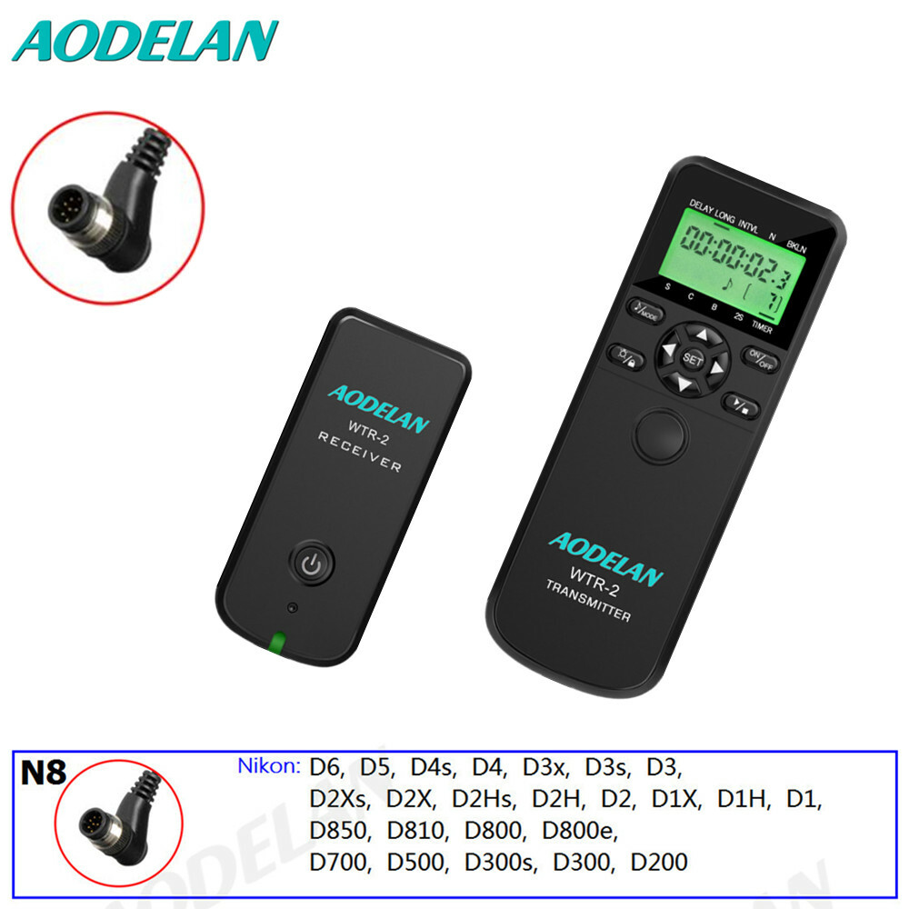 AODELAN Wireless Timer Remote Control For Nikon D6 D850 D5 D700