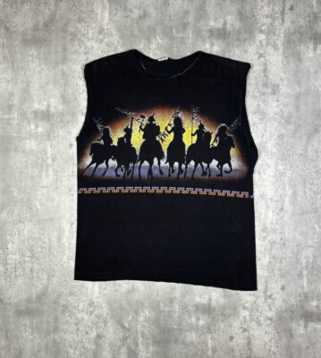 Vintage 90s Aztec Indian Tribal Graphic Sleeveless Shirt size L