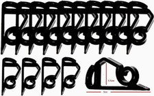 50Pk Large Black Gutter Hooks for Christmas Lights Holiday Light Clips Outdoor