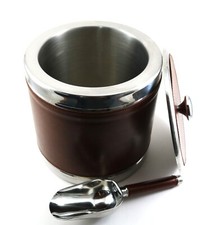 Vtg OGGI Stainless Double Wall Ice Bucket wit...