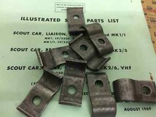 DAIMLER FERRET - BRAKE CABLE CLAMP x10 - FOR CABLE SUPPORT BRACKET. LOCKHEED