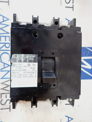 Square D Q2L3150 3 Pole 150 Amp 240 Volt 10kA FEED THRU Circuit Breaker - Tested