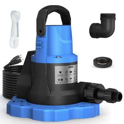 #ad 1 HP Automatic Swimming Pool Cover Pump 115 V Submersible with 3 4” Check Val...