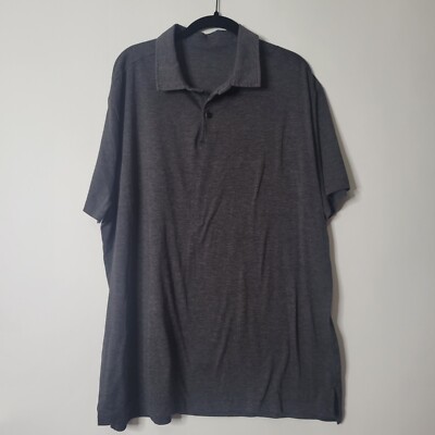 Lululemon Men Gray Short Sleeve Polo Shirt Unsure of Size