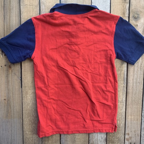 Nautica Flag Spellout Polo Shirt Boys Size M (10/12) Red - Picture 4 of 6