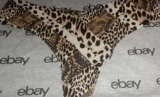 NEW VS no show thong Panty Size medium mixed animal print 