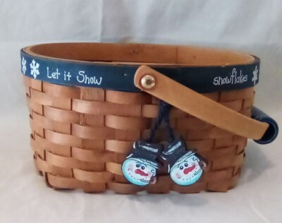Christmas weaved Snowflake Edition Basket with handle