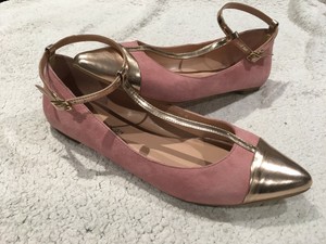 rose gold flat shoes