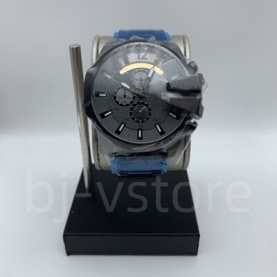 Diesel Mega Chief DZ4479 Analog Grey Dial Black Stainless Steel Band Men's Watch