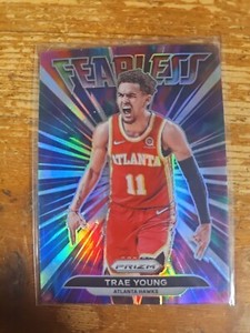 2021-22 Prizm Trae Young Atlanta HAWKS Fearless Silver Prizm #20 
