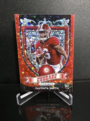 DEVONTA SMITH RC   2021 Panini Crusade Red Disco Color Match Rookie Card #165