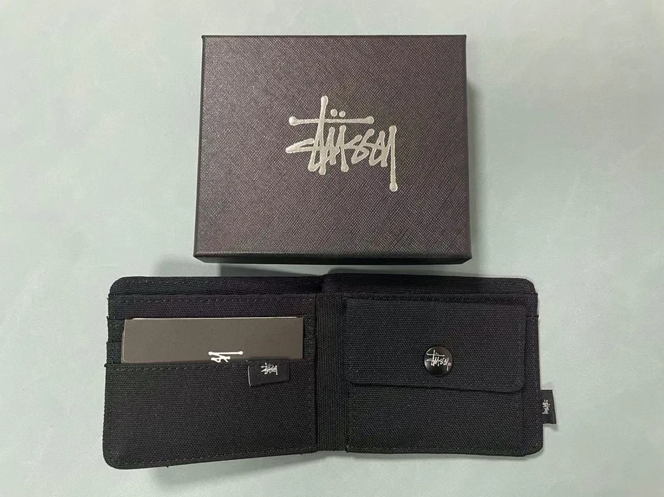 Nuevo Hombres Stussy Hombres Swag Cartera Negro Envío Gratis Foto 3 de 4