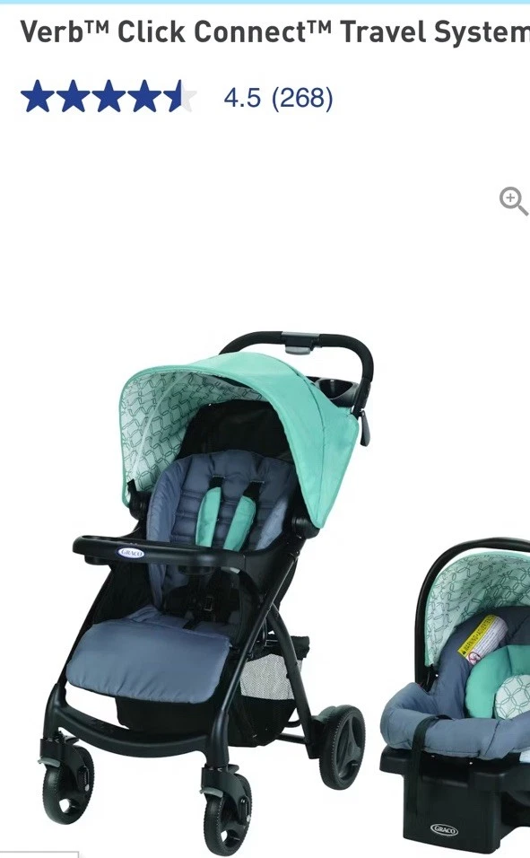 New Graco Verb Click Connect Travel System Stroller Replacement Rear Wheel - Image 3 of 3