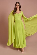 Coast Chartreuse Fit & Flare Dress Womens Black Tie Dresses