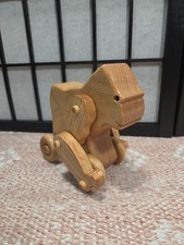 Vintage Wooden Rolling Gorilla