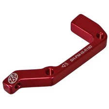 IS-PM 180 Rear Disc Brake Adapter | Forged Aluminum, Red for Post & IS Mount