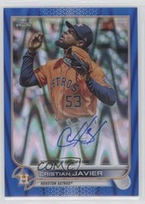 2022 Topps Chrome Veteran Blue RayWave Refractor 69/150 Cristian Javier Auto 4z8