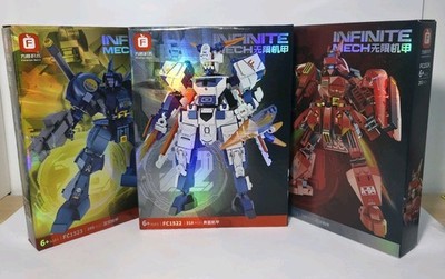 Lot Of 3 Forange Block Infinite Mech FC1522 FC1523 FC1524 Building Figs New