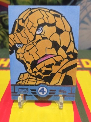 2026 Topps Finest Fantastic Four The Thing 1/1 Sketch Artist Auto Rich Hennemann