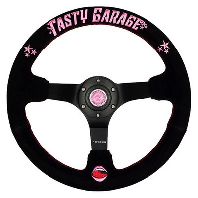 Steering Wheel 3-Spoke Tasty Garage Second Signature Black Suede Reinforced